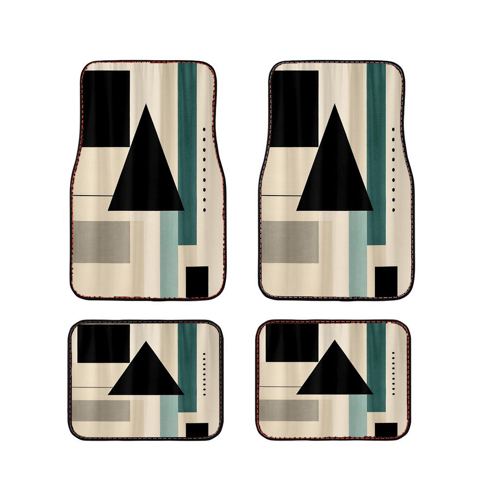 Geometric Triangle And Stripe Car Floor Mats Accessories