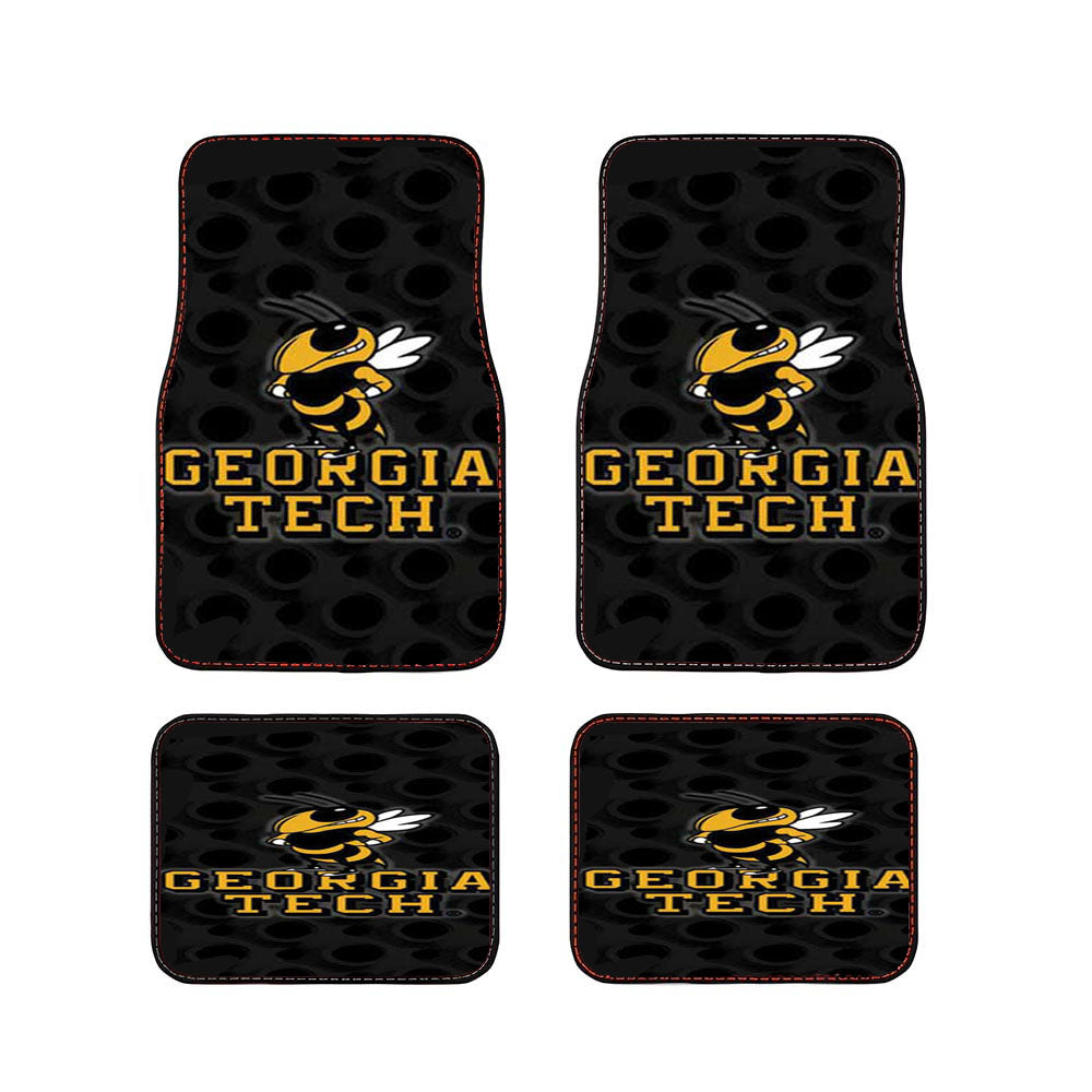 Georgia Tech Logo Over Blk Car Floor Mats Accessories