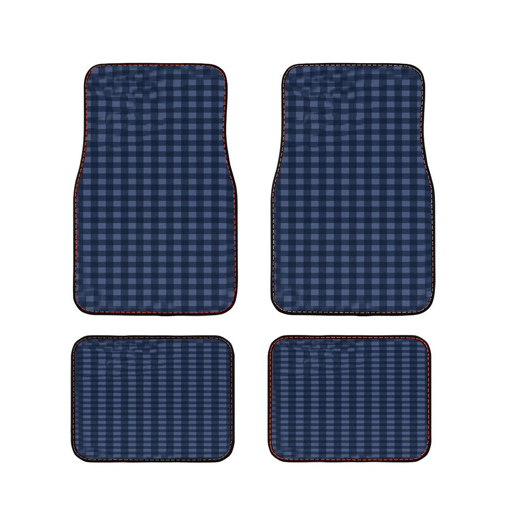Gingham Plaid Pattern Car Floor Mats Accessories