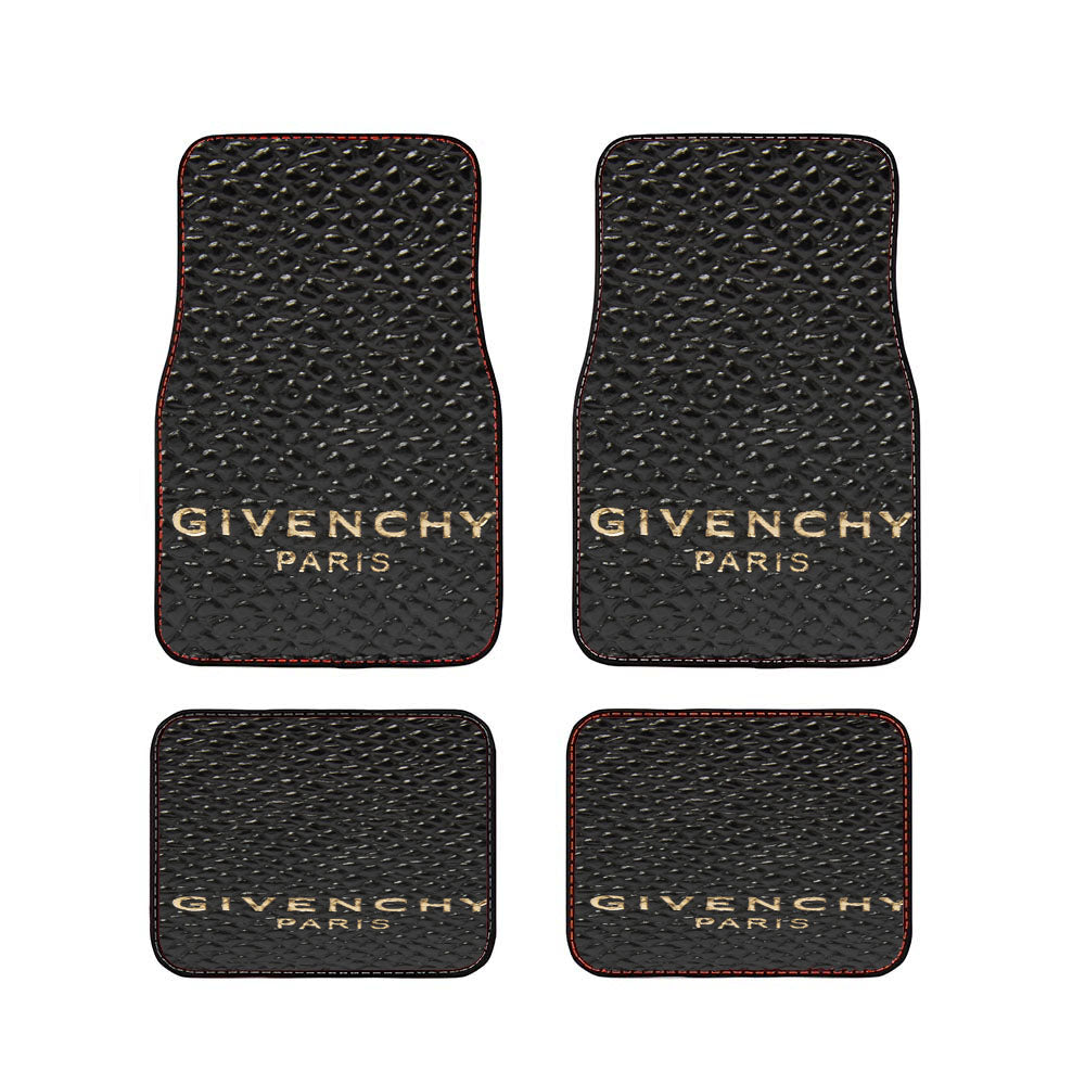 Givenchy Black Eros Grained Leather Car Floor Mats Accessories