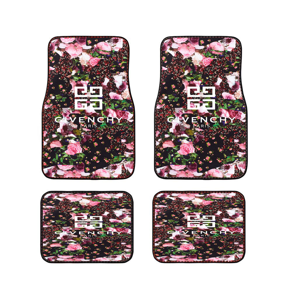 Givenchy Paris Multicolor Floral Car Floor Mats Accessories