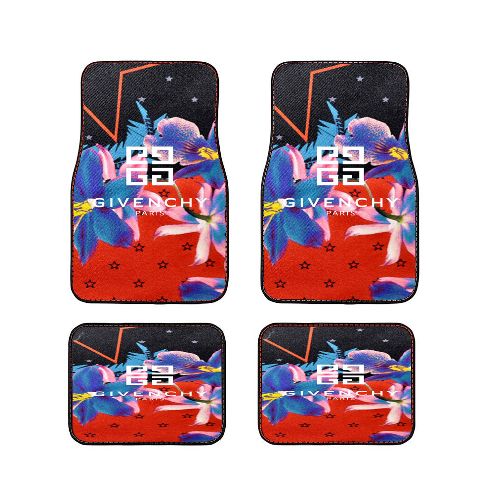 Givenchy Paris Scarf Red Star Car Floor Mats Accessories