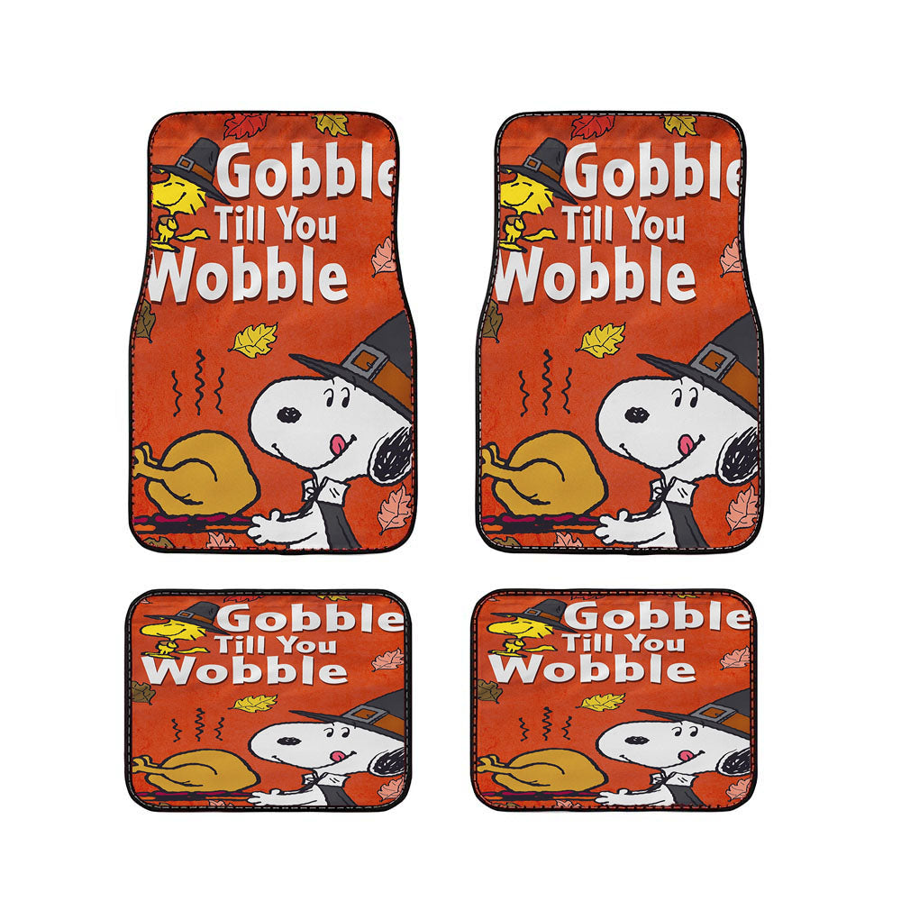 Gobble Till You Wobble Peanuts Car Floor Mats Accessories