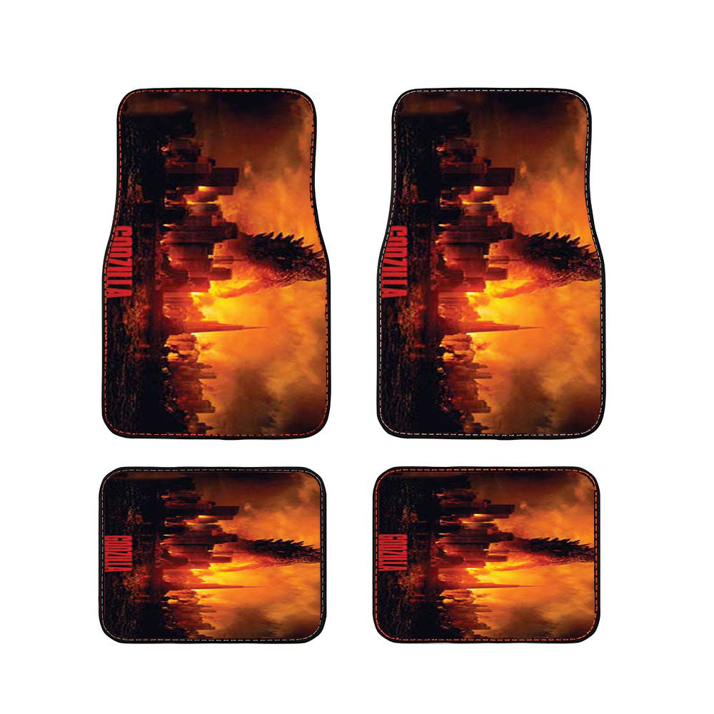 Godzilla In Skyline Car Floor Mats Accessories