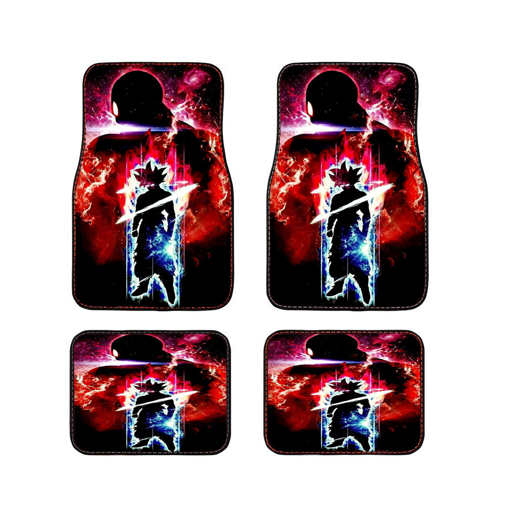 Goku Blue Red Flash Car Floor Mats Accessories