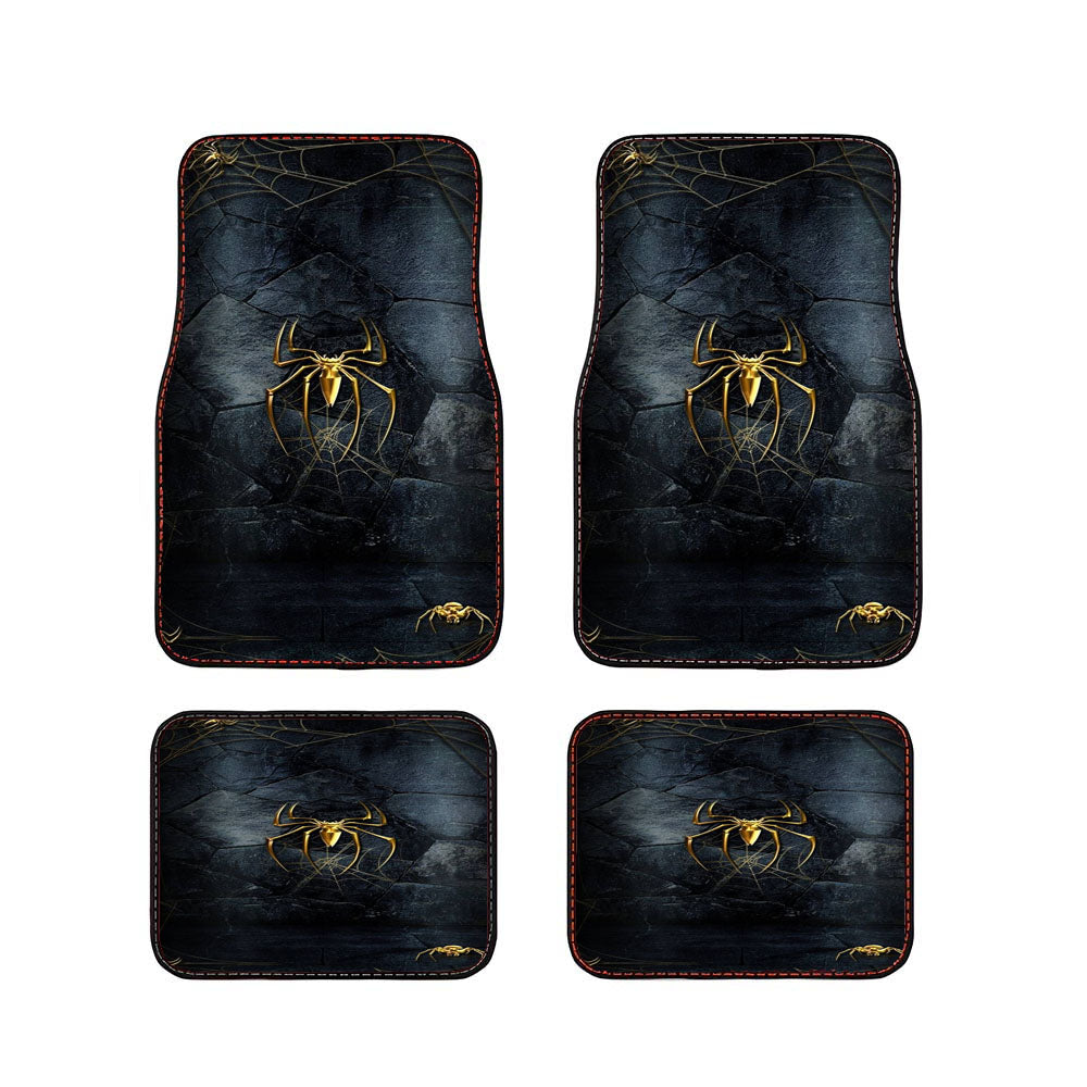 Gold Spiderman Logo Art Wallpaper Car Floor Mats Accessories