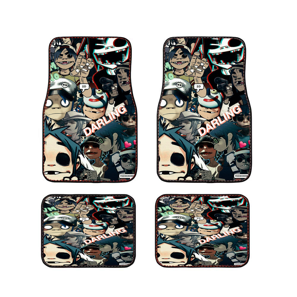 Gorillaz Pattern Face Car Floor Mats Accessories
