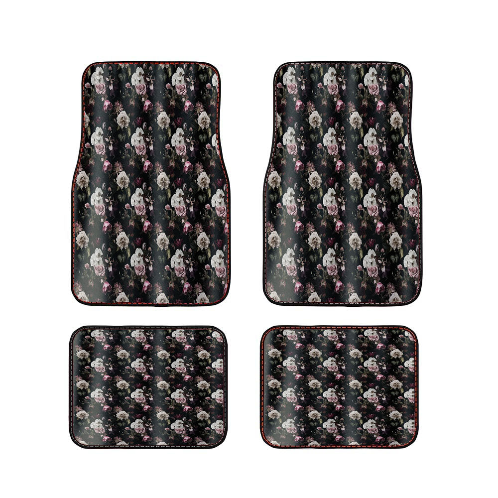 Gothic Floral Car Floor Mats Accessories