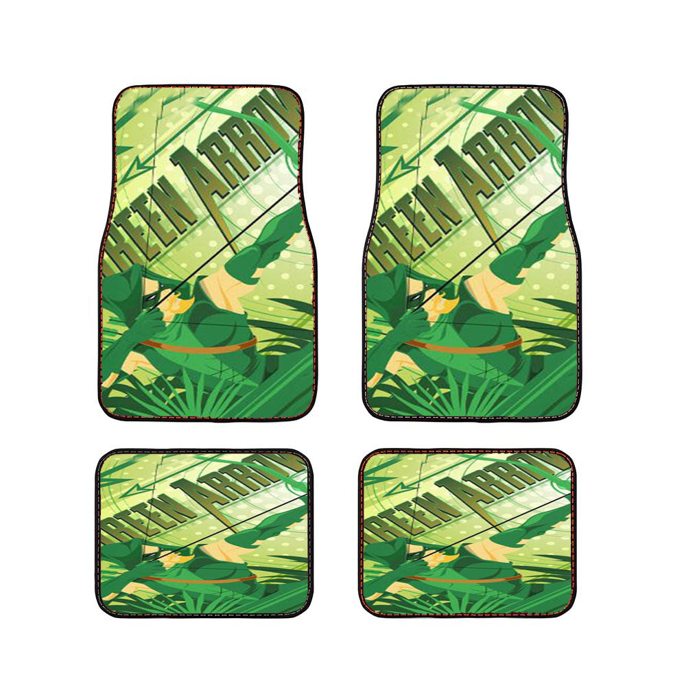 Green Arrow Art Car Floor Mats Accessories