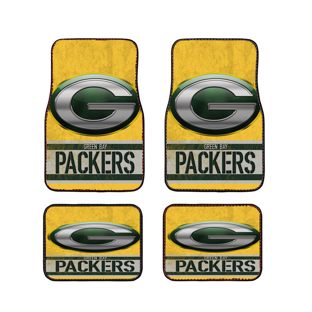Green Bay Packers Emblem Logo Yellow Wallpaper Car Floor Mats Accessories