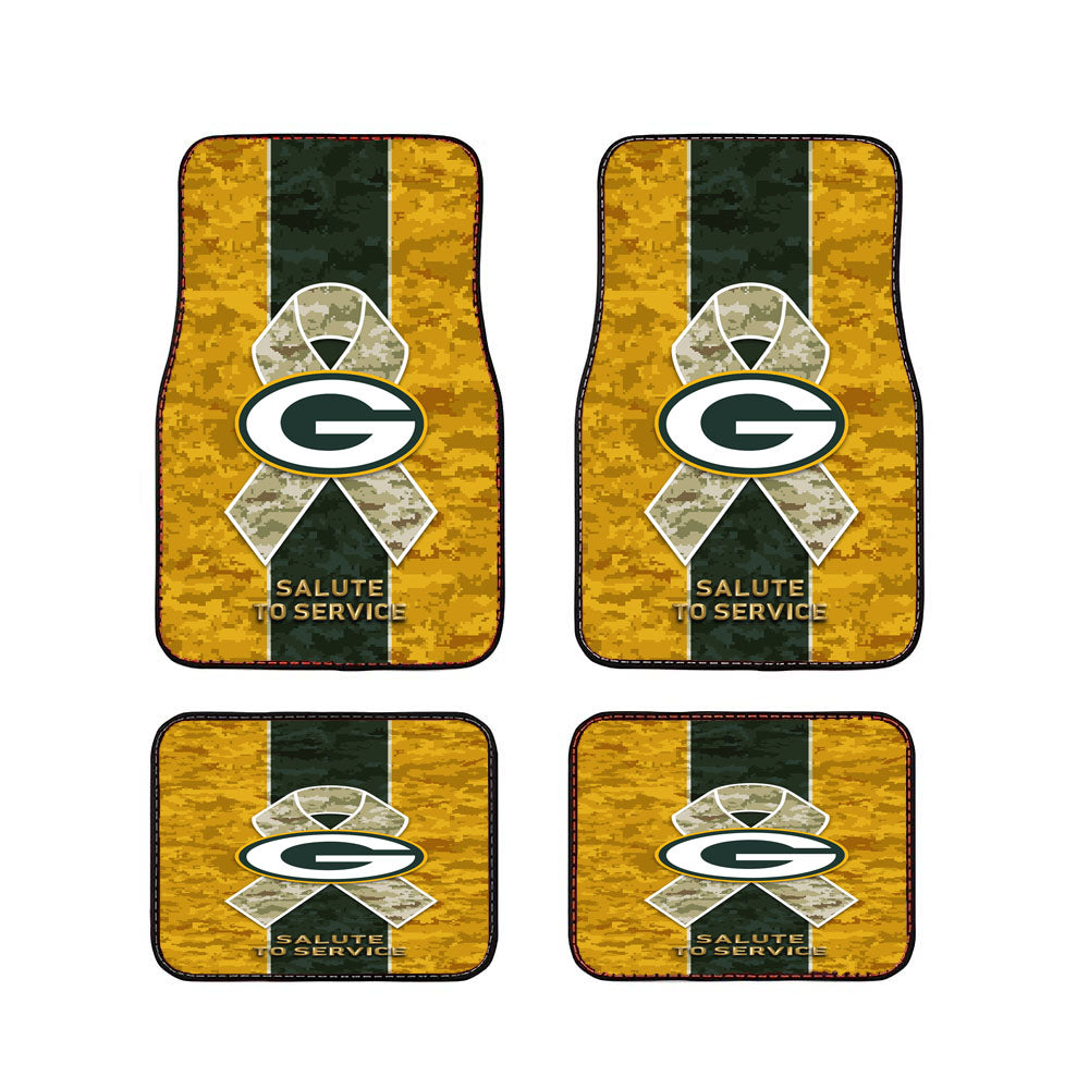 Green Bay Packers Salute To Service Car Floor Mats Accessories