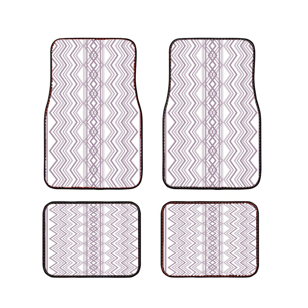 Grey Purple Aztec Zigzag Seamless Pattern Car Floor Mats Accessories