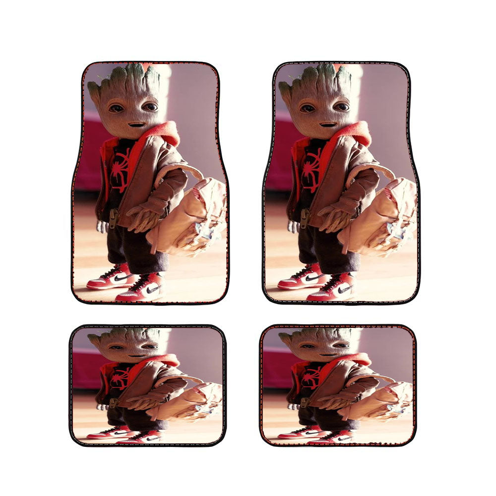 Groot Man Into Spider Verse Car Floor Mats Accessories