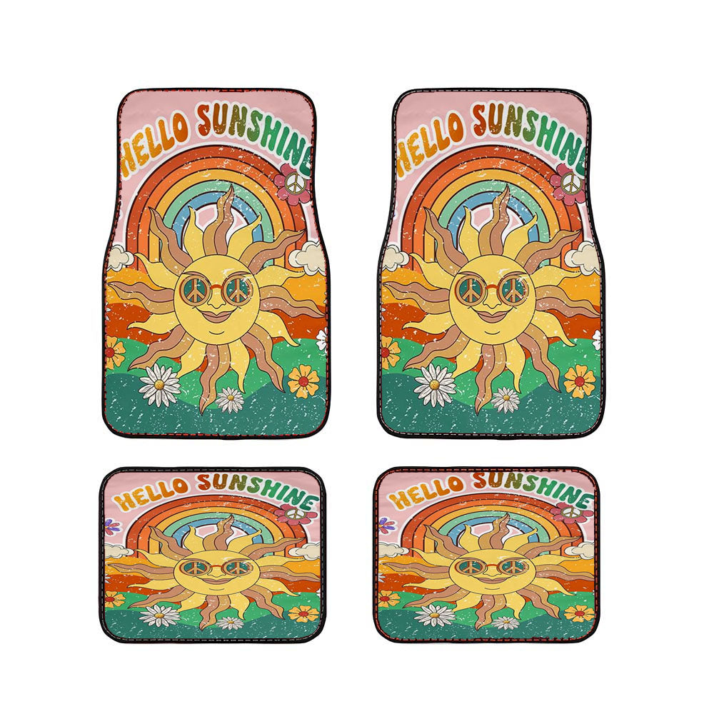 Groovy Hello Sunshine Car Floor Mats Accessories