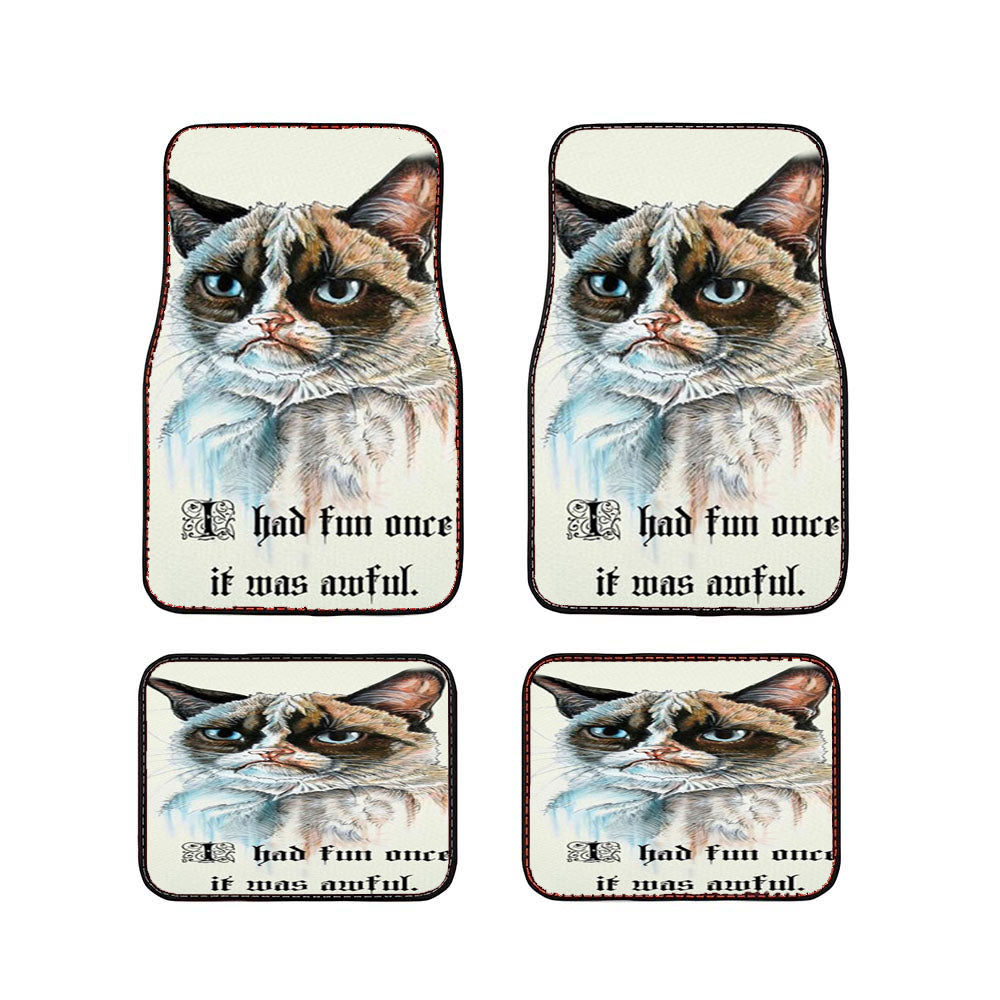 Grumpy Cat I Had Fun Once Car Floor Mats Accessories