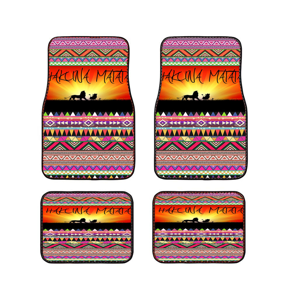 Hakuna Matata Aztec Pattern Car Floor Mats Accessories