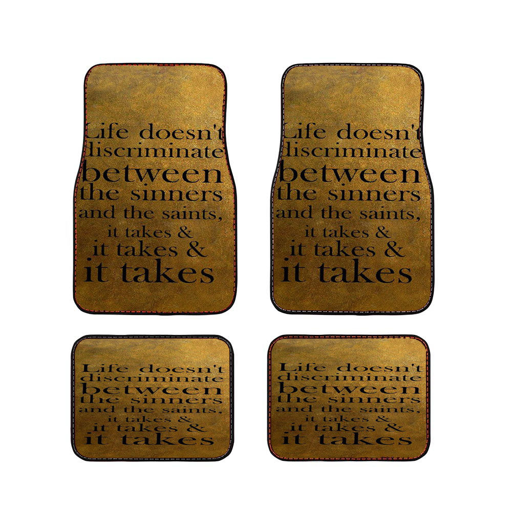 Hamilton It Takes Quotes Car Floor Mats Accessories