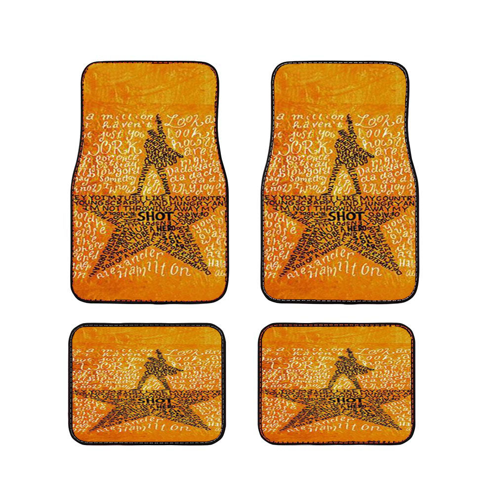 Hamilton Musical Lyrics Car Floor Mats Accessories