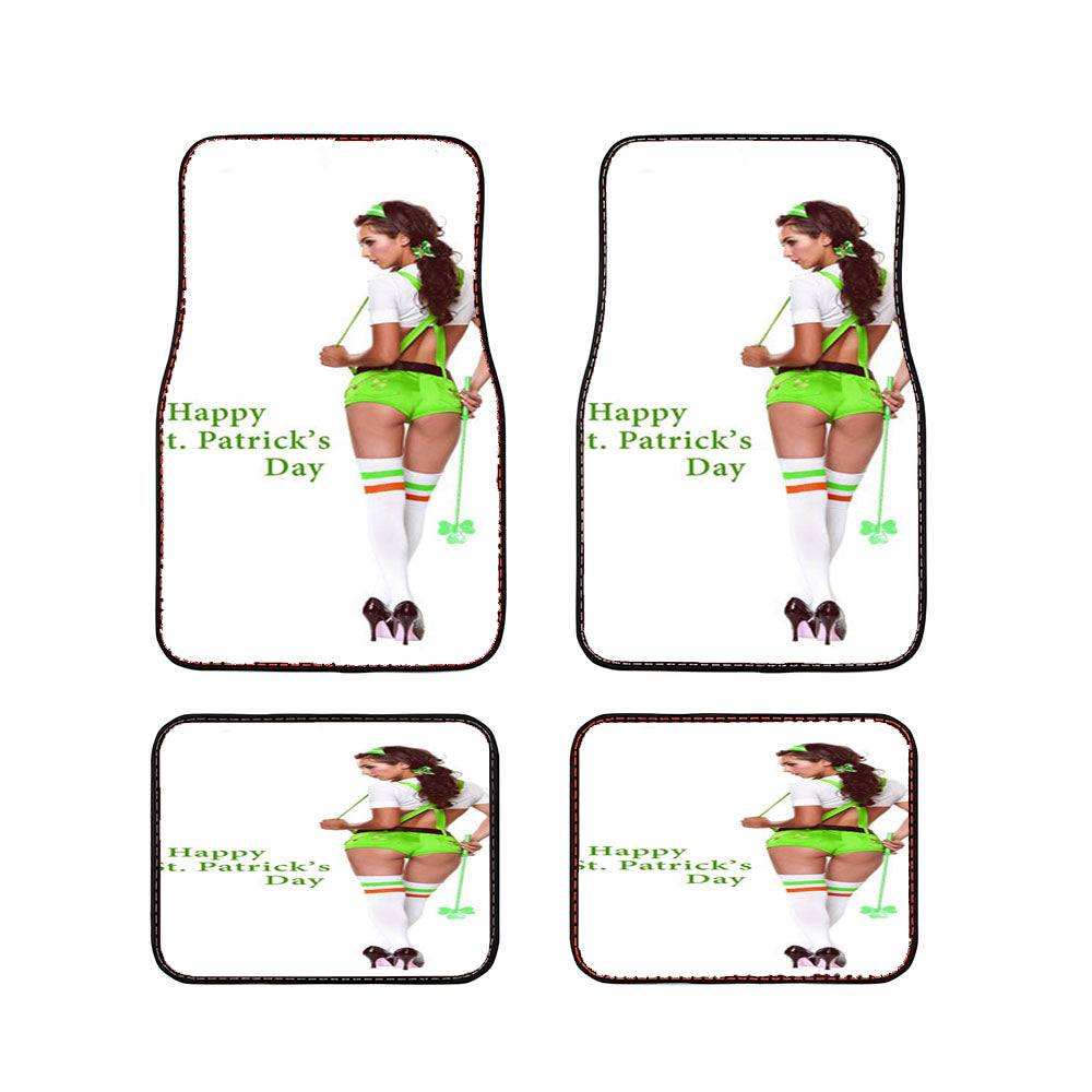 Happt St Patricks Day Girl Car Floor Mats Accessories