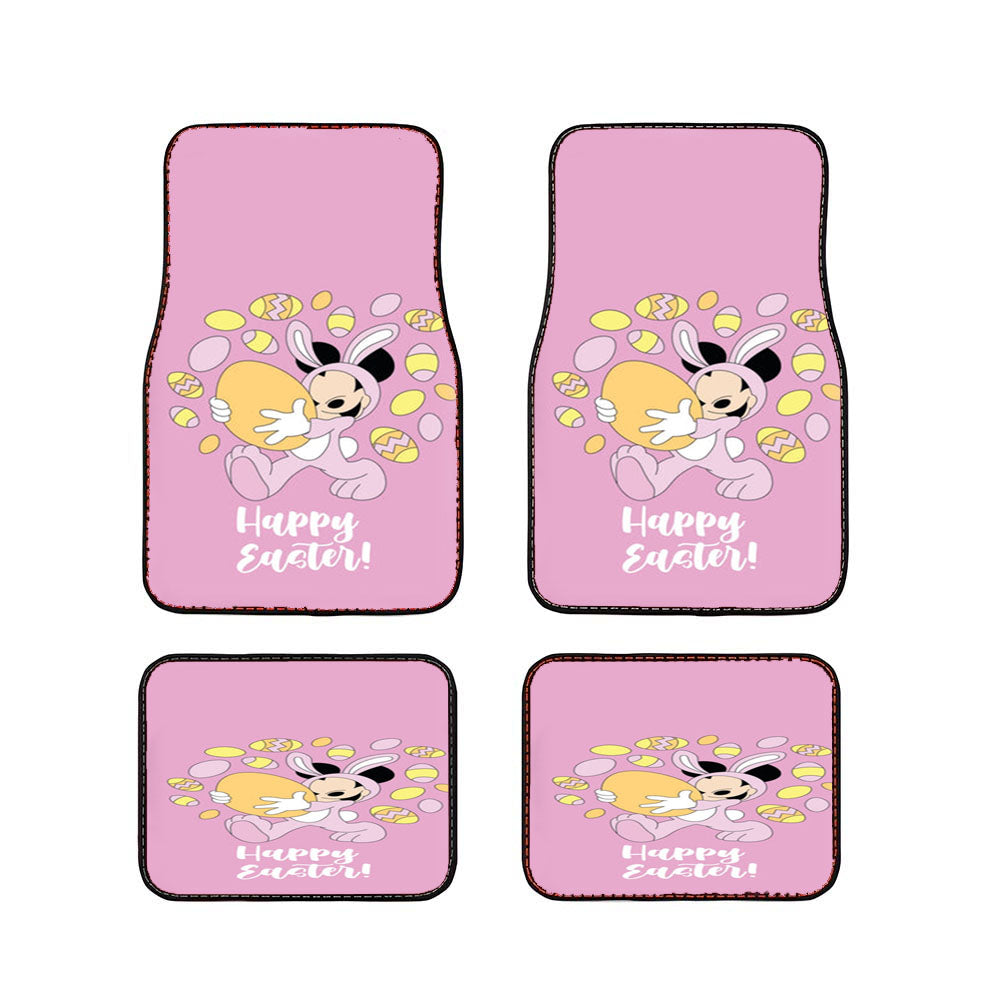 Happy Easter Pink Car Floor Mats Accessories