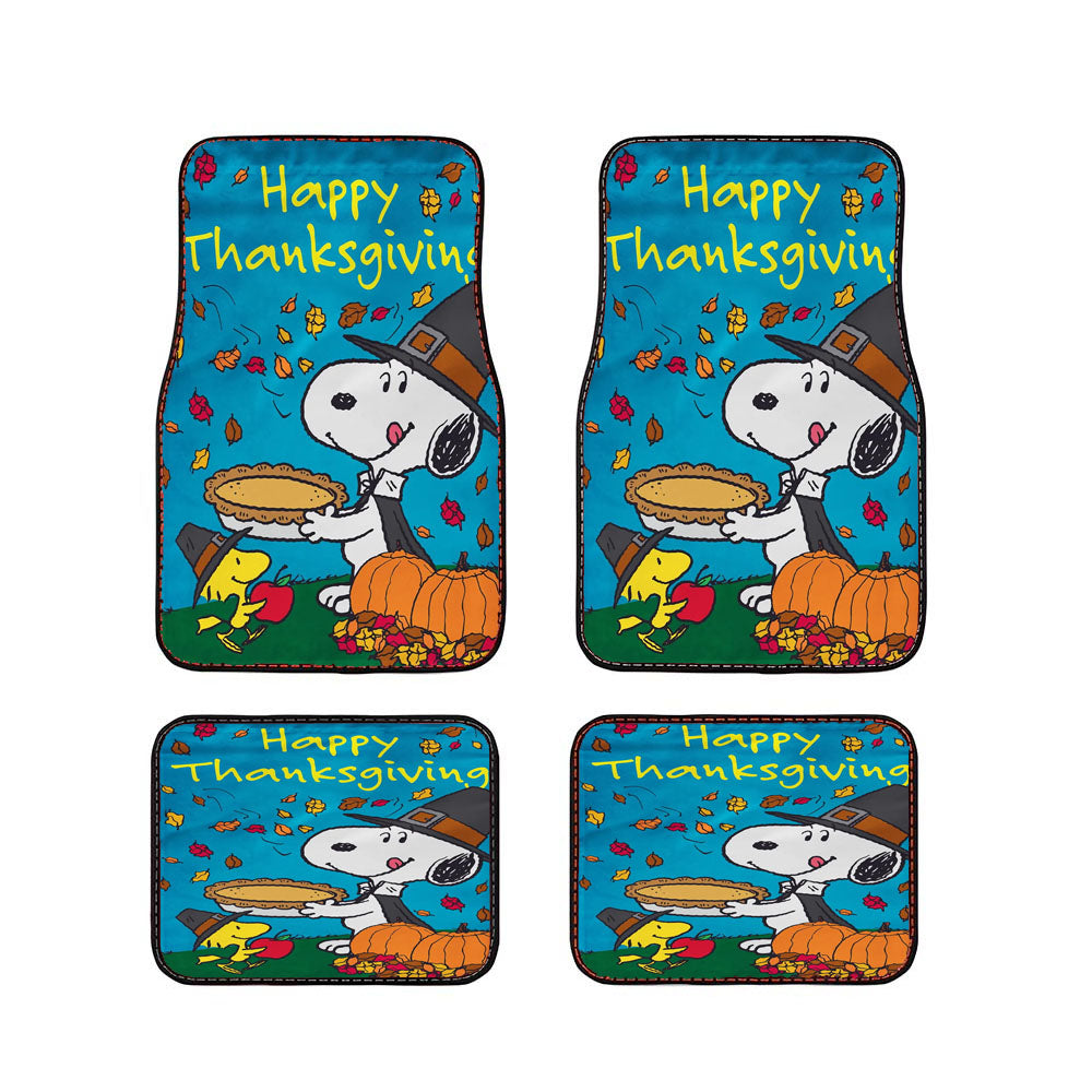 Happy Thanksgiving Snoopy Car Floor Mats Accessories
