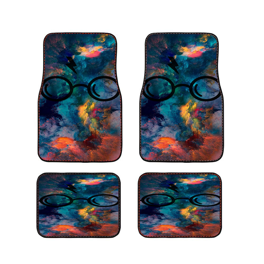 Harry Potter Aesthetics Glasses And Scar Car Floor Mats Accessories