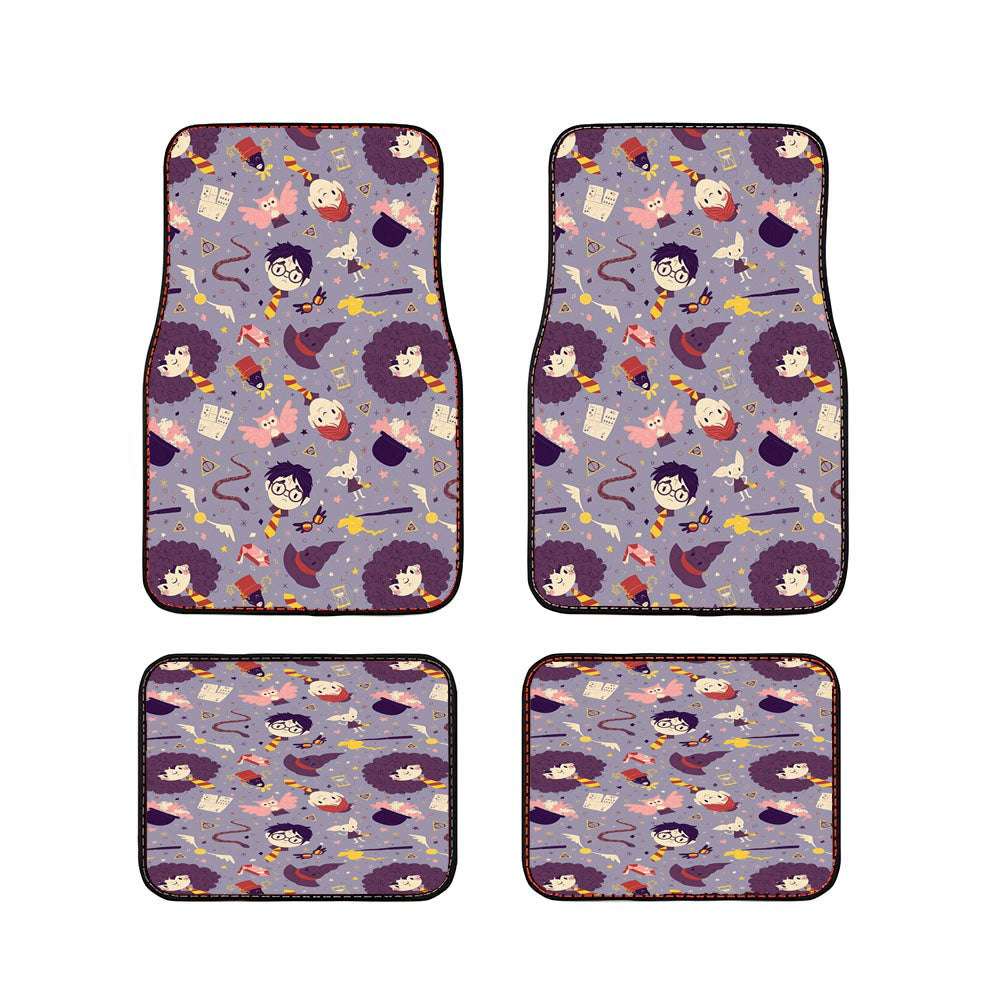 Harry Potter Purple Pattern Car Floor Mats Accessories