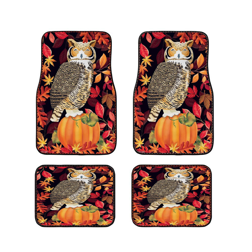Harvest Owl Fall Car Floor Mats Accessories