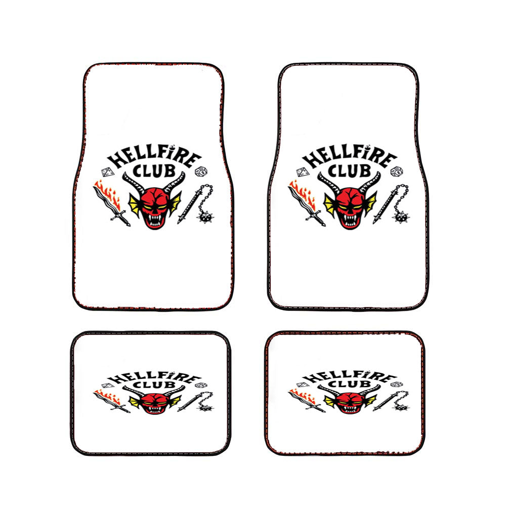 Hellfire Logo - White Car Floor Mats Accessories