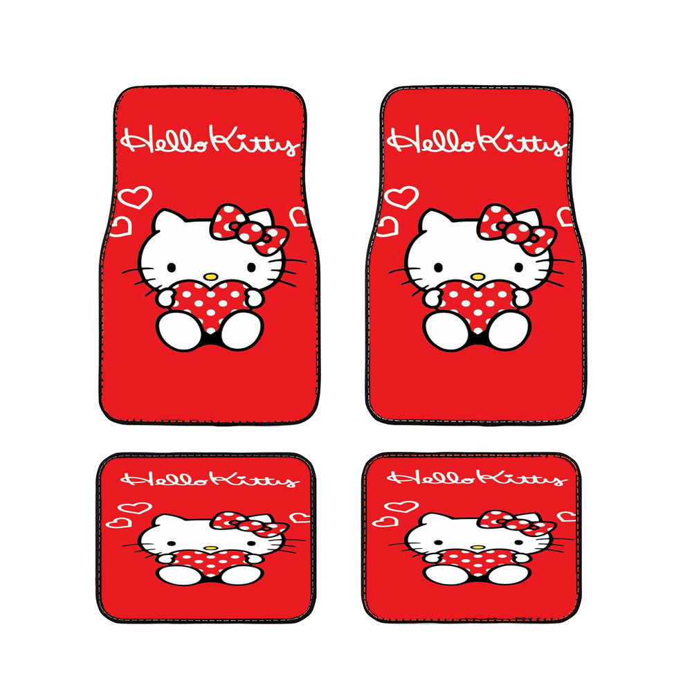 Hello Kitty Loving Pattern Car Floor Mats Accessories