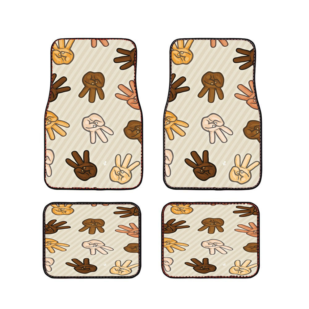 Hiiipower Hands Pattern Car Floor Mats Accessories