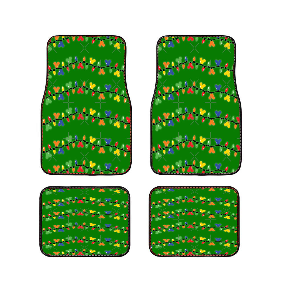 Holiday Mouse Lights Car Floor Mats Accessories