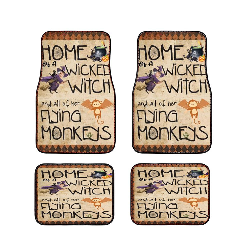 Home Of A Wicked Witch And All Of Her Flying Monkeys Car Floor Mats Accessories