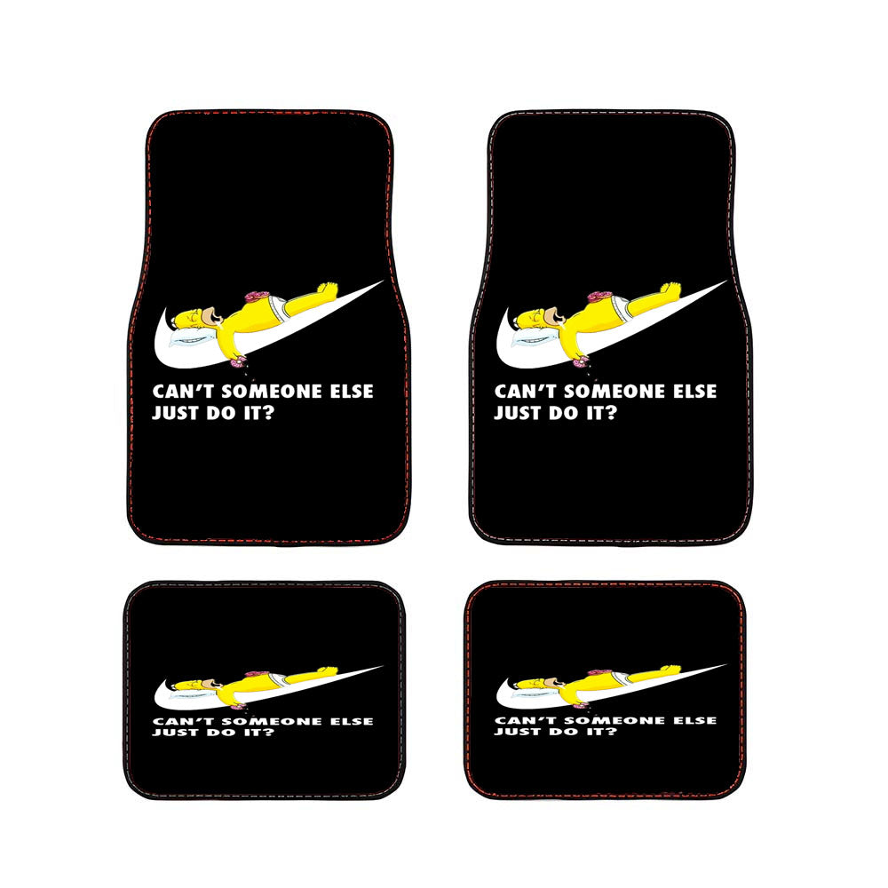 Homer Simpson Nike Black Car Floor Mats Accessories