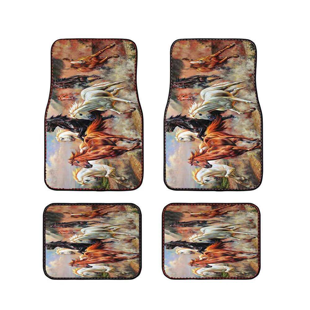 Horses Running Car Floor Mats Accessories