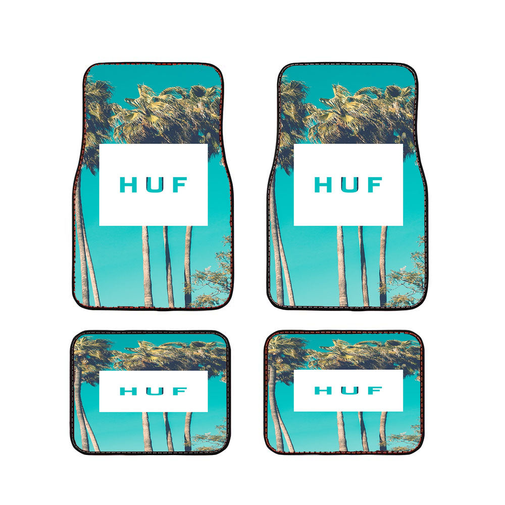 Huf Palm Art Poster Car Floor Mats Accessories