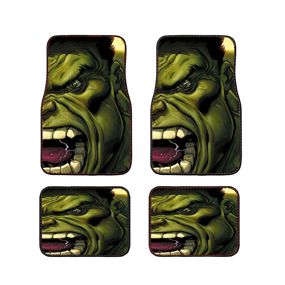 Hulk Cartoon Face Angry Car Floor Mats Accessories