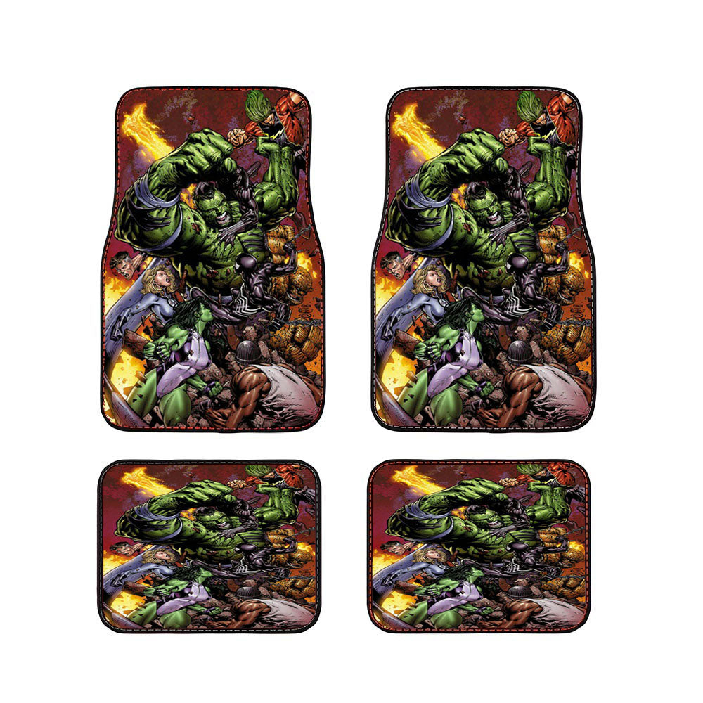 Hulk Marvels Fighting Car Floor Mats Accessories