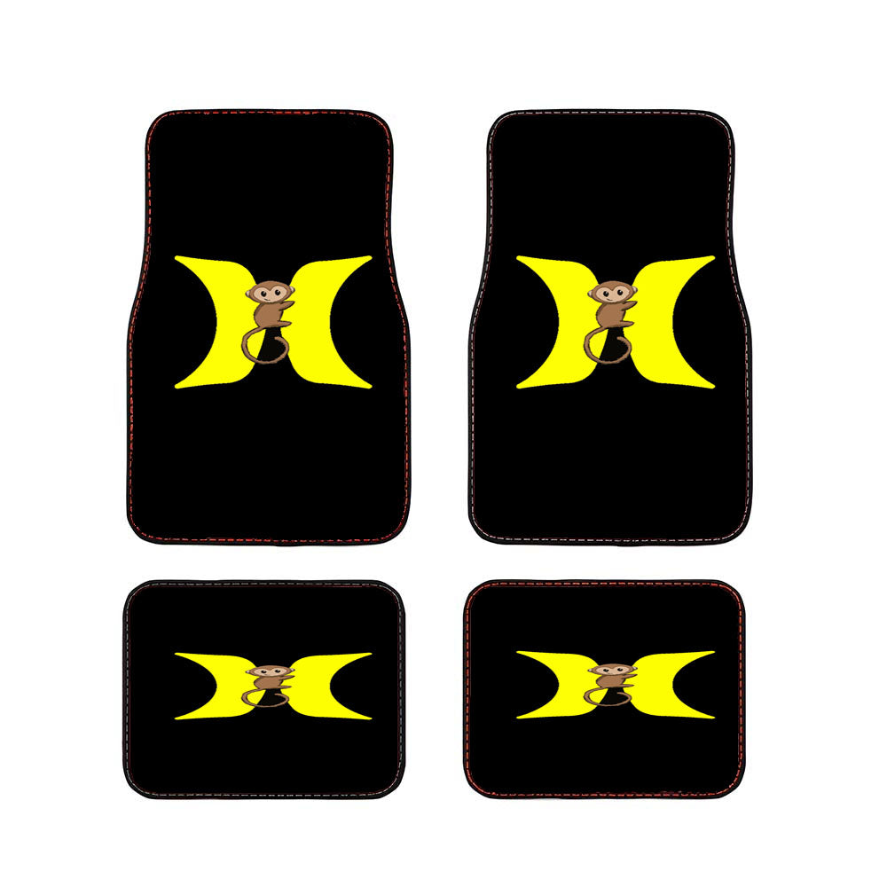 Hurley Yellow Logo With Monkey Car Floor Mats Accessories