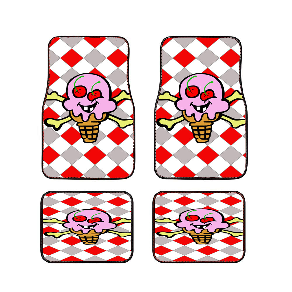 Iceream Pattern Square Hype Car Floor Mats Accessories