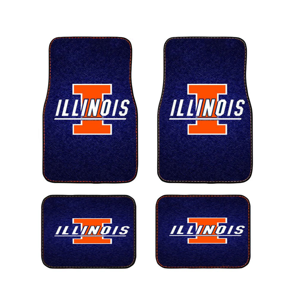 Illinois Fighting Logo Car Floor Mats Accessories