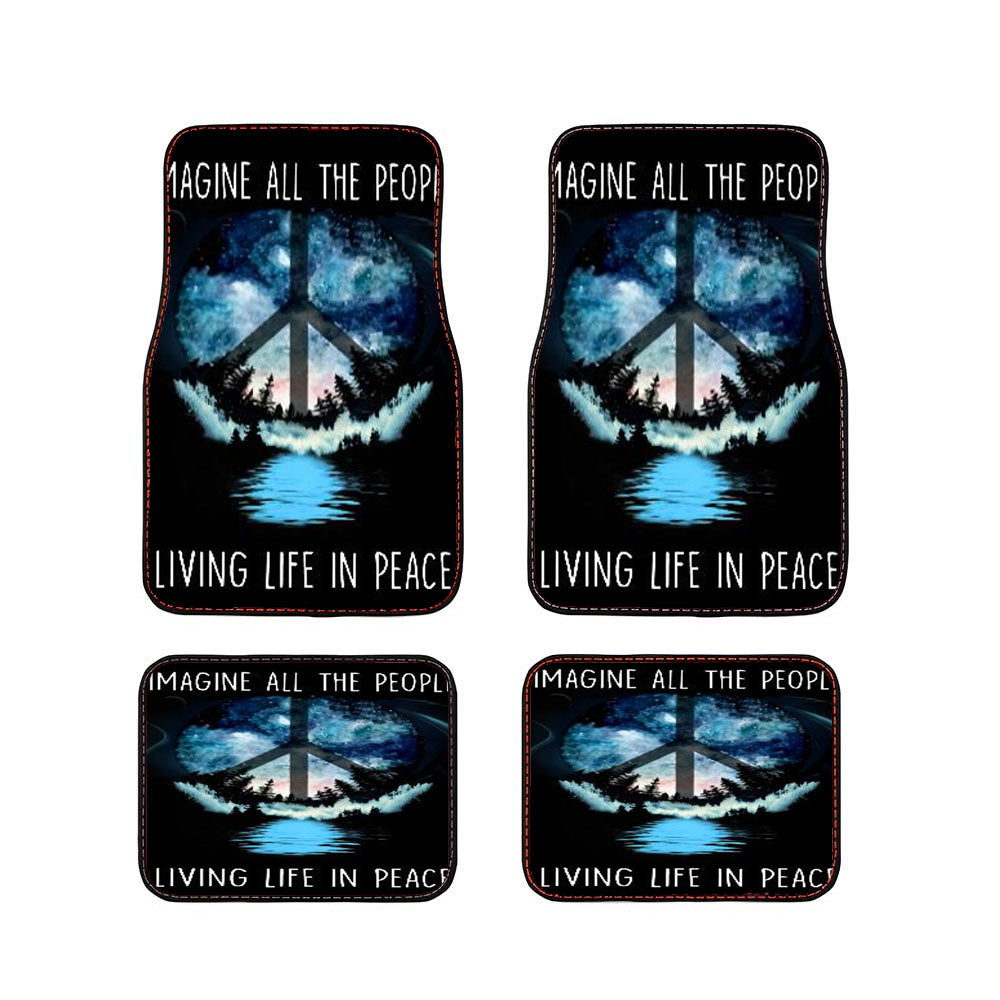 Imagine All The People Car Floor Mats Accessories