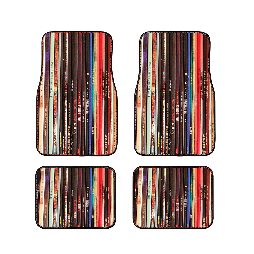 Indie Rock Vinyl Records Collection Car Floor Mats Accessories