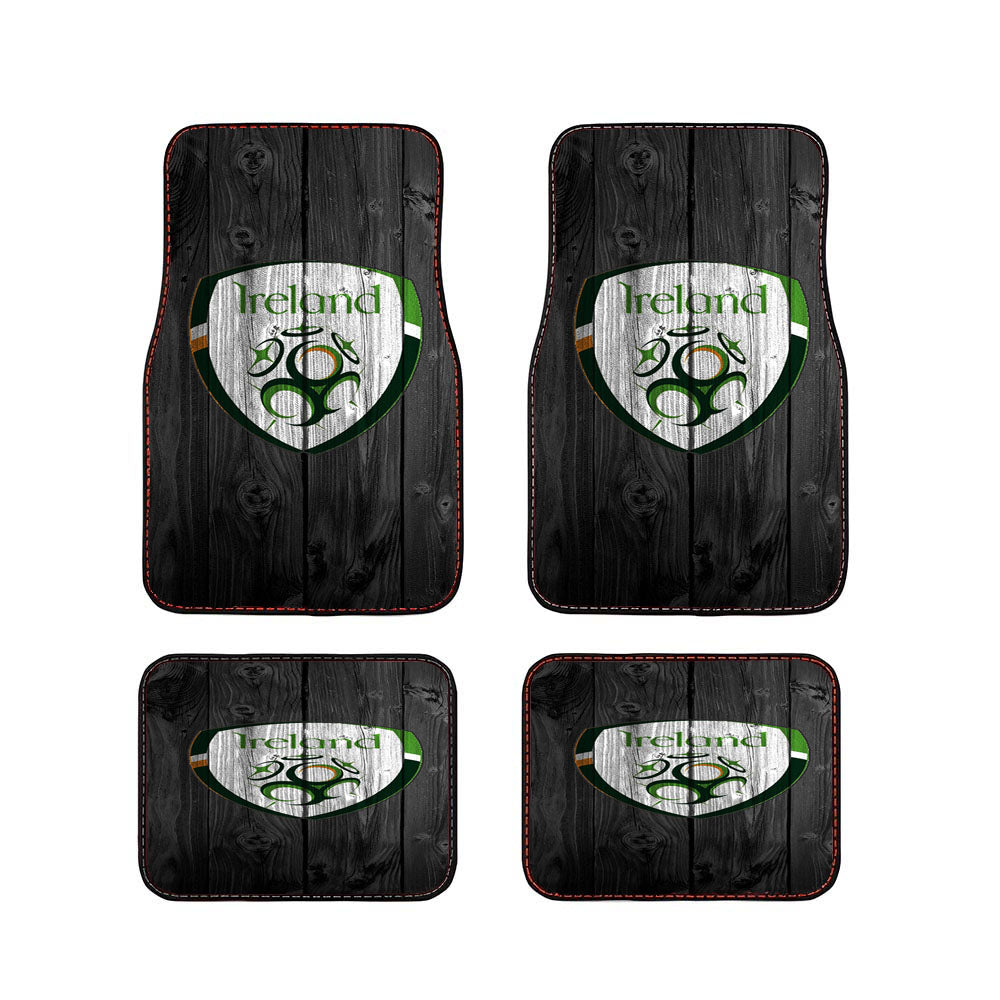 Ireland National Team Logo Dark Wood Wallpaper Car Floor Mats Accessories
