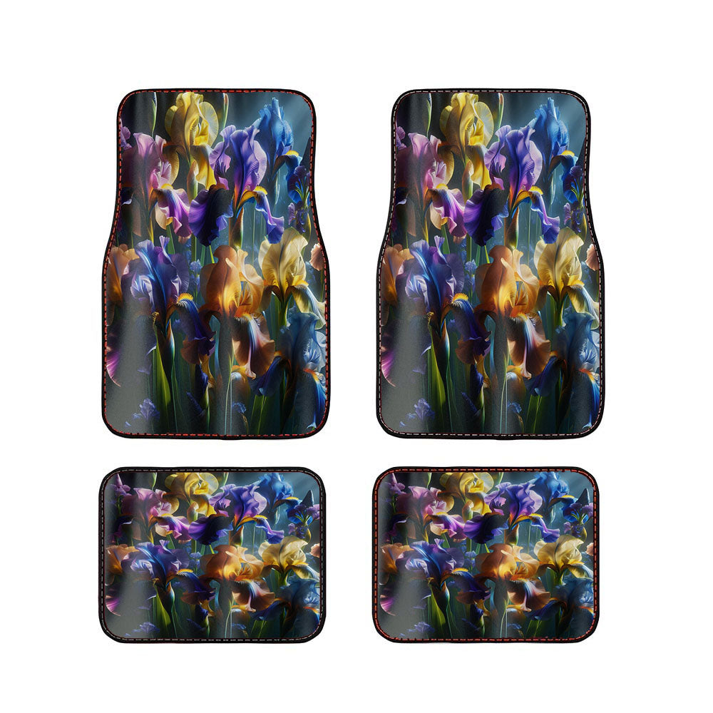 Iris Flowers Car Floor Mats Accessories
