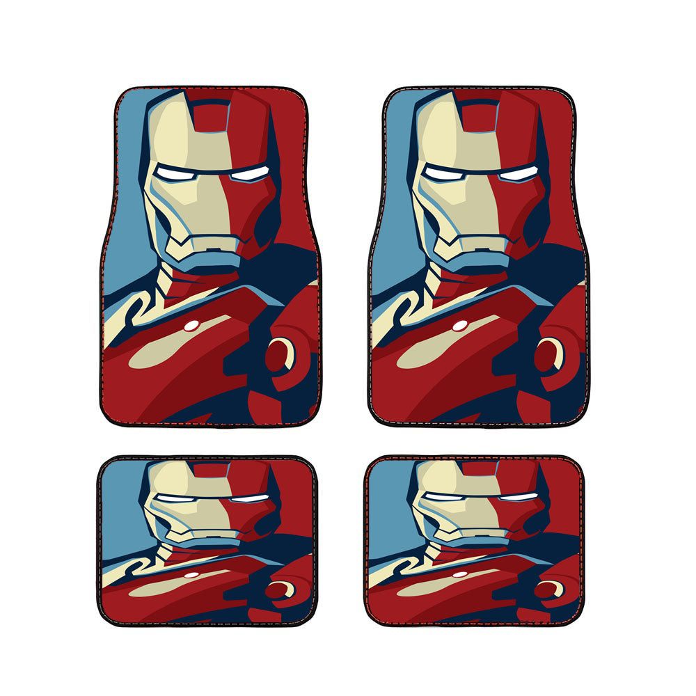 Iron Man Flat Design Car Floor Mats Accessories