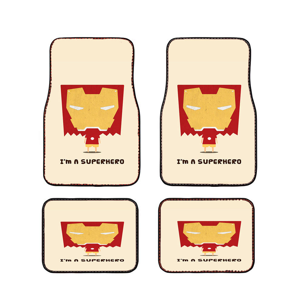 Iron Man Kid Vector Car Floor Mats Accessories