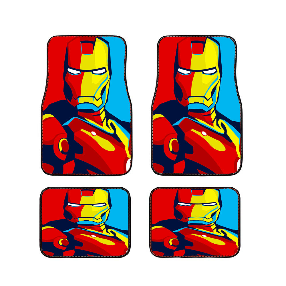 Iron Man Marvel Superhero Vector Car Floor Mats Accessories