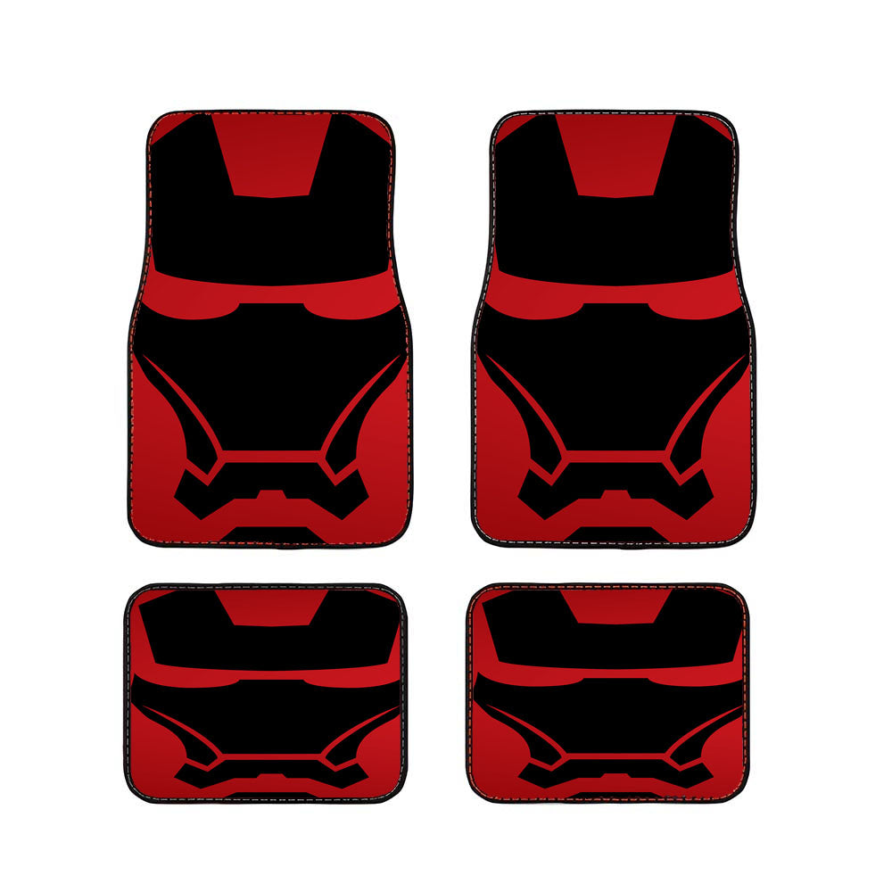 Iron Man Mask Logo Car Floor Mats Accessories