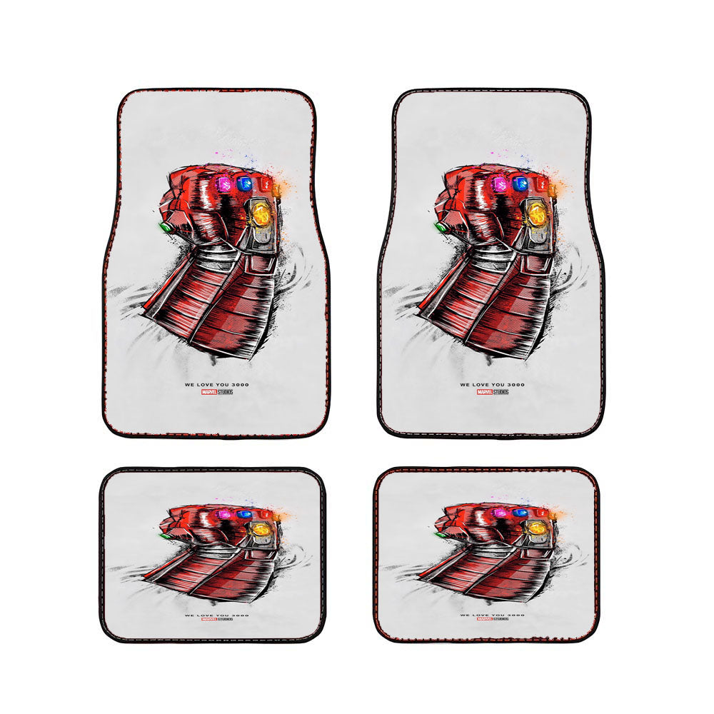 Iron Man Thanos I Love You 3000 Gauntlet Car Floor Mats Accessories
